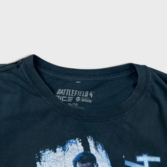 2013 Battlefield 4 T Shirt Mens XL Black Video Game Promo Graphic Short Sleeve Tee