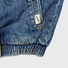 Vintage 80s Guess Denim Jacket Mens XL Blue Georges Marciano Medium Wash USA Trucker