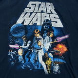 Vintage Y2K Star Wars T Shirt Mens Medium Blue Episode IV A New Hope Movie Tee