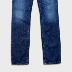 True Religion Jack Big T Jeans Womens 28x32 Blue Slim Straight Low Rise USA Denim Pants