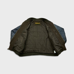 Vintage 90s Timberland Jacket Mens Brown Large Wool Varsity Letterman