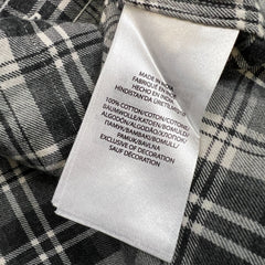 Polo Ralph Lauren Plaid Shirt Mens Medium Gray Button Up Slim Fit Long Sleeve