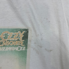 Vintage Y2K Ozzy Osbourne Blizzard of Ozz T Shirt Mens Large White Band Tee