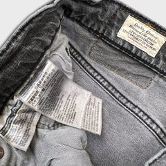 Levi's 502 Jeans Mens 32x30 Black Regular Taper Fit Faded Stone Wash Denim Pants