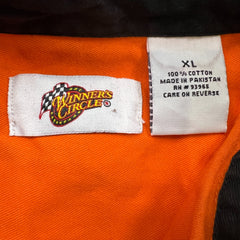 Vintage Y2K Tony Stewart Home Depot Shirt Mens XL Orange NASCAR Winner's Circle Button Up