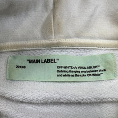 2018 Off-White Photocopy Hooded Sweater Mens Medium White Graphic Hoodie