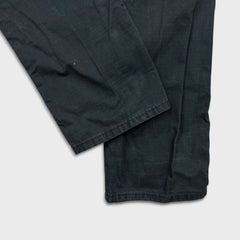 Vintage Y2K Wrangler Riggs Pants Mens 32x32 Black Ripstop Carpenter Double Knee