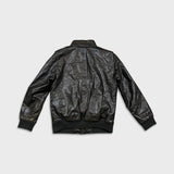 Levi's Faux Leather Jacket Mens Small Brown Aviator Bomber Sherpa Lined Coat