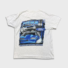 Vintage NMRA Ford Mustang T Shirt Mens Small Gray NASCAR Y2K Racing Tee