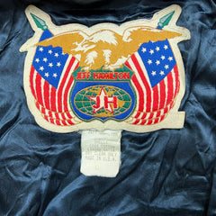 Vintage 90s Jeff Hamilton NASCAR Jacket Large USA Dale Jarret Ford Racing Quality Care