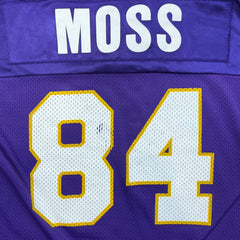 Vintage 90s Randy Moss Minnesota Vikings Champion Jersey #84 Mens XL Purple NFL Football