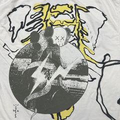 Travis Scott Cactus Jack + Kaws For Fragment T Shirt Mens 2XL White AOP Tee