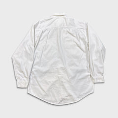 Vintage 90s Levi's Denim Shirt Mens Large White Faded Light Wash Button Up