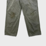 Carhartt Pants Mens 36x30 Green Original Dungaree Fit Workwear Distress Carpenter