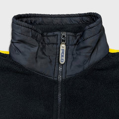 Vintage 90s Ralph Lauren Polo Sport Fleece Mens Medium Yellow 1/4 Zip Outdoor Pullover Jacket