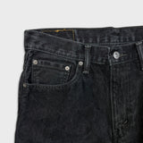 Levi's 516 Jeans Mens 32x30 Black Slim Straight Leg Dark Wash Faded Denim Pants