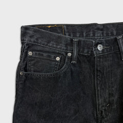 Levi's 516 Jeans Mens 32x30 Black Slim Straight Leg Dark Wash Faded Denim Pants
