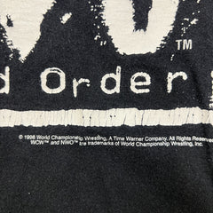 Vintage 1998 NWO New World Order T Shirt Mens Large Black Broken Bones Rule Wrestling