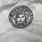 Versace T Shirt Mens Medium White Spell Out Medusa Logo Short Sleeve Tee
