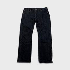 Levi's 501 Jeans Mens 36x30 Black Original Straight Leg Dark Wash Denim Pants