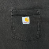 Carhartt T Shirt Mens XL Black Loose Fit Workwear Faded Short Sleeve Pocket Tee