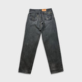 Vintage 90s Levi's 550 Jeans Mens 36x34 Black Relaxed Fit Tapered Leg Fade Denim Pants