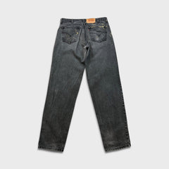 Vintage 90s Levi's 550 Jeans Mens 36x34 Black Relaxed Fit Tapered Leg Fade Denim Pants