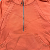 Lululemon Scuba Oversized 1/2 Zip Hoodie Womens XS Orange Hooded Sweater