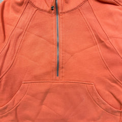 Lululemon Scuba Oversized 1/2 Zip Hoodie Womens XS Orange Hooded Sweater