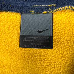 Vintage Y2K Nike Sportswear Fleece Mens XL Yellow Swoosh 1/4 Zip USA Pullover Jacket