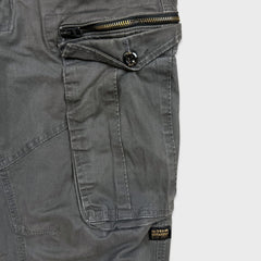 G-Star Raw Pants Mens 30x27 Gray Rovic Zip Straight Utility Cargo Casual