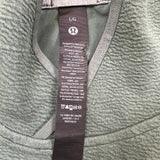 Lululemon Textured Spacer Pullover Hoodie Mens Large Green Hooded Sweater
