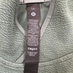 Lululemon Textured Spacer Pullover Hoodie Mens Large Green Hooded Sweater