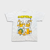 Vintage 90s Garfield Jim David T Shirt Mens Large While Single Stitch Cartoon