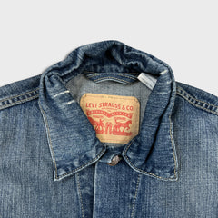 Levi's Type 3 Jean Jacket Mens Medium Blue Dark Wash Denim Western Trucker