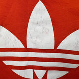 Adidas T Shirt Mens Small Orange Originals Trefoil Spell Out Short Sleeve Tee