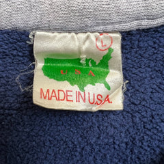 Vintage 90s San Francisco California Sweatshirt Mens Medium Blue 1/4 Zip USA Pullover