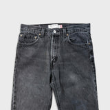 Vintage Y2K Levi's 505 Jeans Mens 33x32 Black Regular Fit Straight Leg Dark Wash Faded Denim Pants