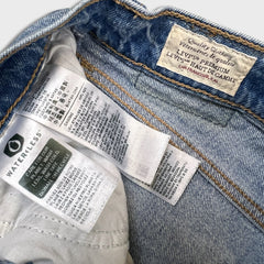 Levi's 70s Style High Flare Jeans Womens Size 26 Blue Light Wash Distressed Denim Pants