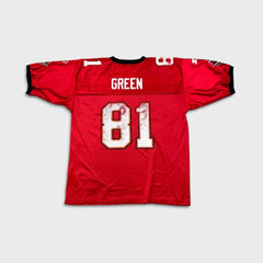 Vintage 1998 Starter Jacquez Green Tampa Bay Buccaneers Jersey Mens Large Red NFL
