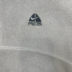 Vintage Y2K Nike ACG Fleece Mens XL Gray 1/4 Zip Therma Fit Pullover Jacket