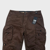 G-Star Raw 3301 Pants Mens 36x30 Brown 3D Straight Relaxed Utility Cargo Trouser