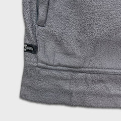 Vintage 90s Adidas Fleece Mens Large Gray Full Zip 3 Stripes Essentials Spell Out Jacket