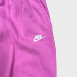 Nike Sportswear Club Sweatpants Womens Large Pink Swoosh Taper Leg Jogger