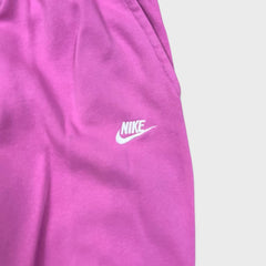 Nike Sportswear Club Sweatpants Womens Large Pink Swoosh Taper Leg Jogger