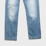 Levi's 551 Z Jeans Mens 30x32 Blue Straight Fit Light Wash Embroidered Logo Denim Pants