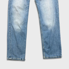 Levi's 551 Z Jeans Mens 30x32 Blue Straight Fit Light Wash Embroidered Logo Denim Pants