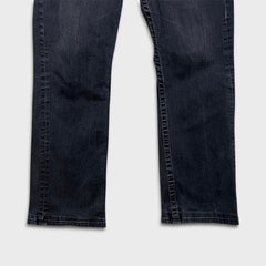 True Religion Ricky Jeans Mens 34x29 Black Relaxed Straight Leg Dark Wash Denim Pants