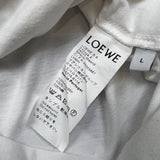 Loewe T Shirt Mens Large White Embroidered Anagram Logo Short Sleeve Tee