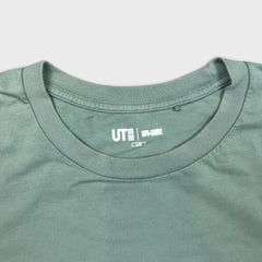 Uniqlo x Spy Family T Shirt Mens Large Green Short Sleeve Anime Pocket Tee